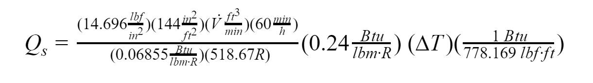 Pressure and Temperature - standard conditions equation